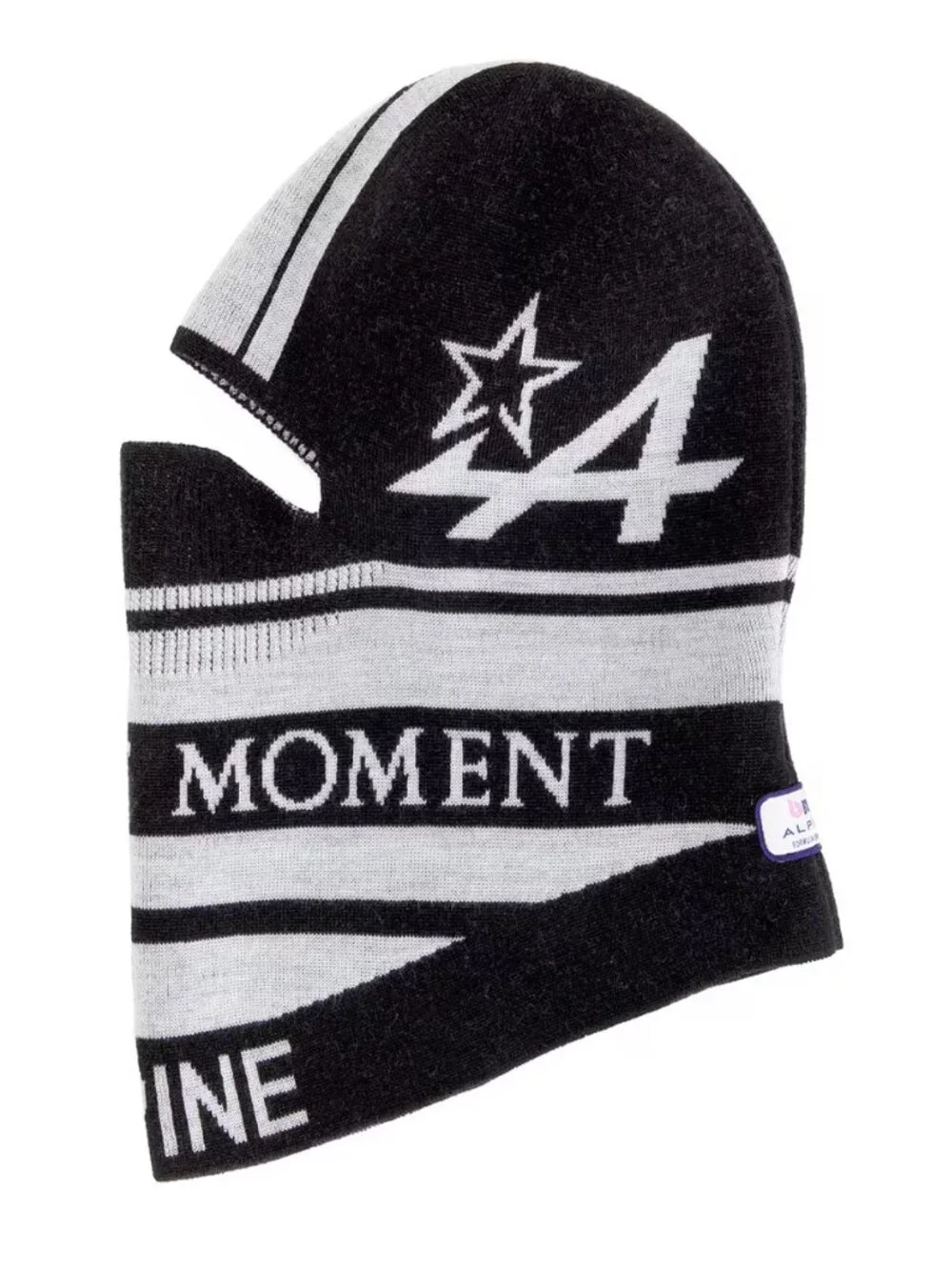 NEW Perfect Moment Team Balaclavas Black Snow White Wool Knit Star Logo Ski Mask